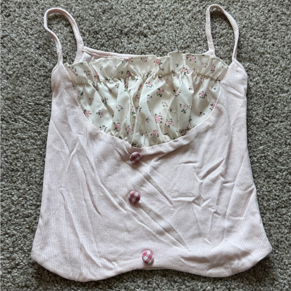 Y2K Pink Floral Ruffle set - Picture 4 of 12